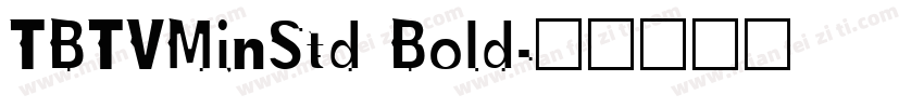 TBTVMinStd Bold字体转换